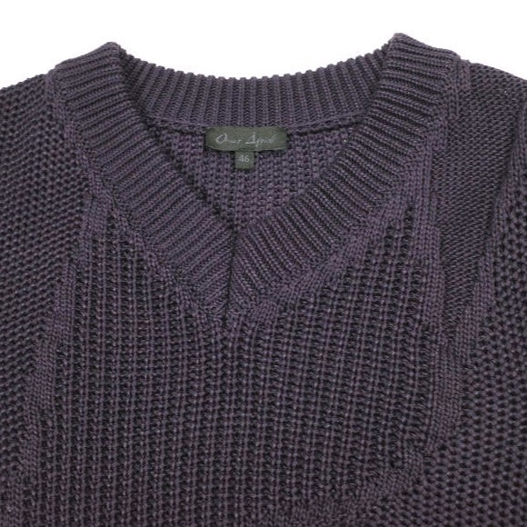 オマールアフリディ PANELLED VEST コットンニットベスト