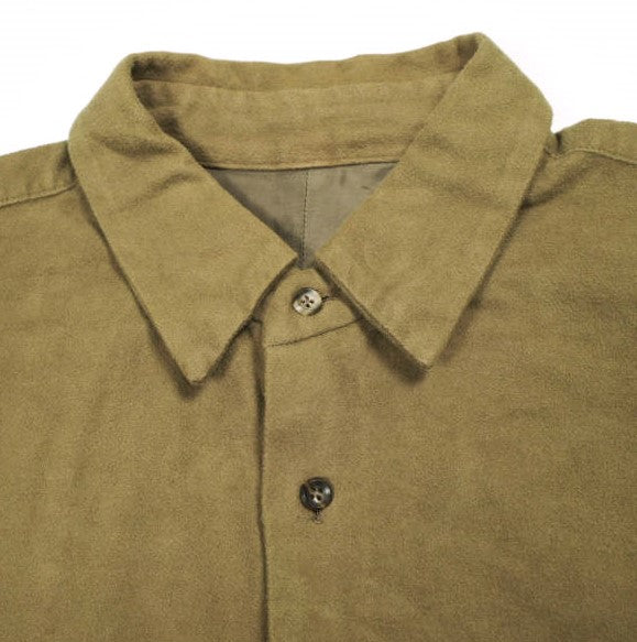 アンアンビエント BRITISH MOLESKIN REGULAR COLLAR SHIRTS コットンシャツ