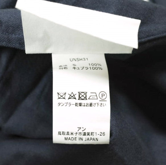 un/unbient REGULAR COLLAR SHIRTS ウールフランネルシャツ