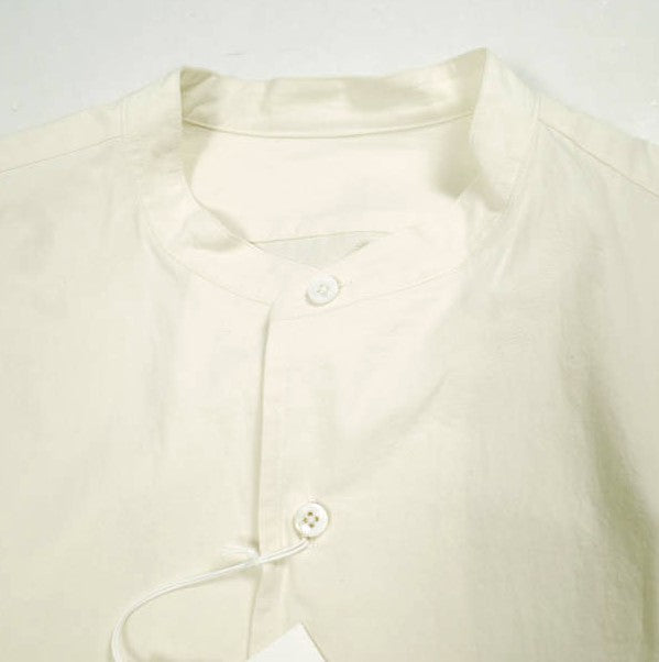 アン STAND-COLLAR SHIRT コットンシャツ