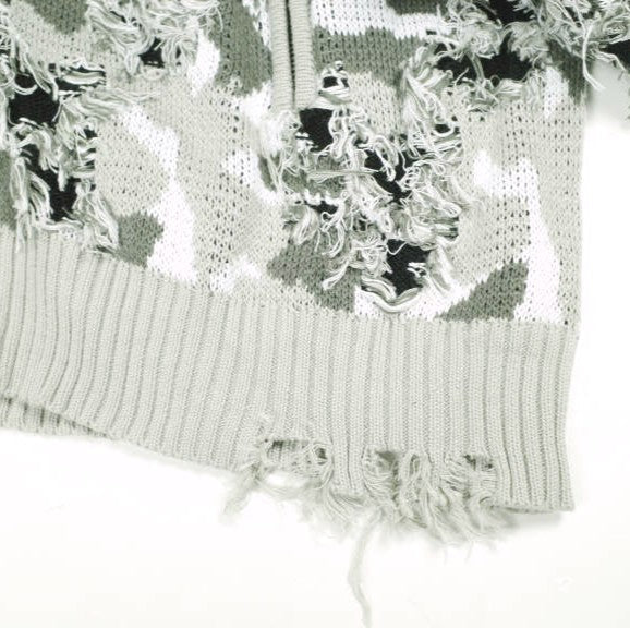 ダンケシェーン CAMO KNIT DRIVERS コットンニットジャケット