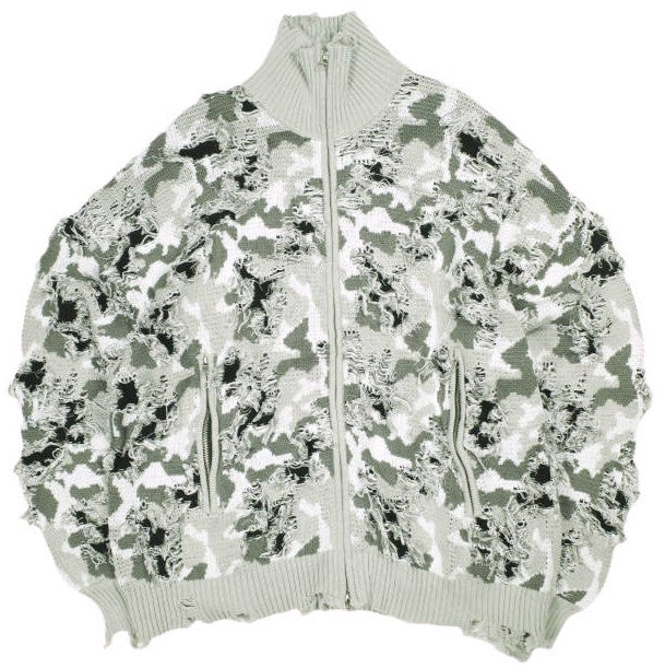ダンケシェーン CAMO KNIT DRIVERS コットンニットジャケット