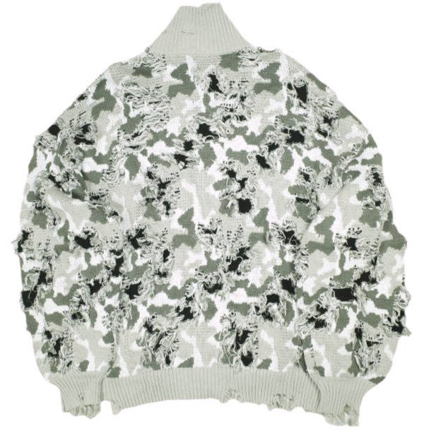 ダンケシェーン CAMO KNIT DRIVERS コットンニットジャケット