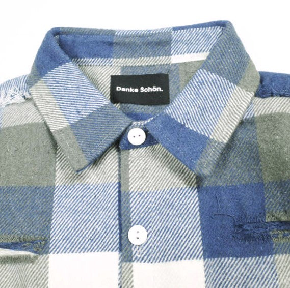 ダンケシェーン FLANNEL DAMAGE SHIRTS BLOCK フランネルシャツ
