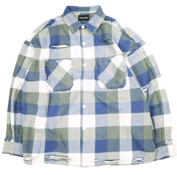 ダンケシェーン FLANNEL DAMAGE SHIRTS BLOCK フランネルシャツ