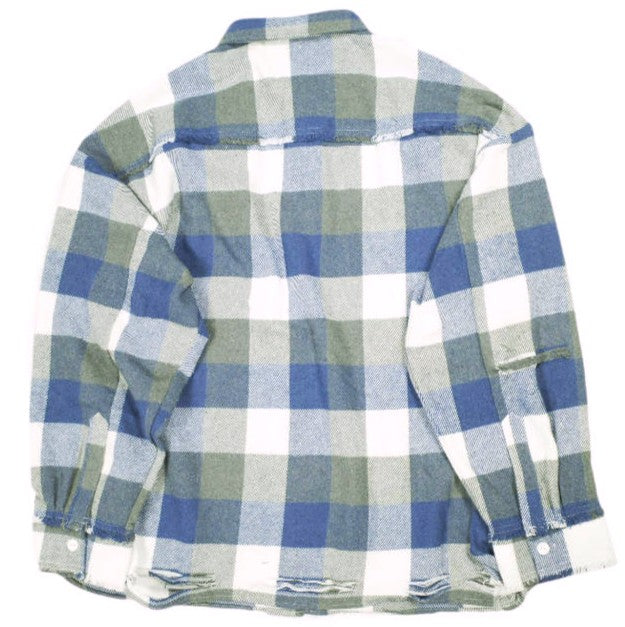 ダンケシェーン FLANNEL DAMAGE SHIRTS BLOCK フランネルシャツ