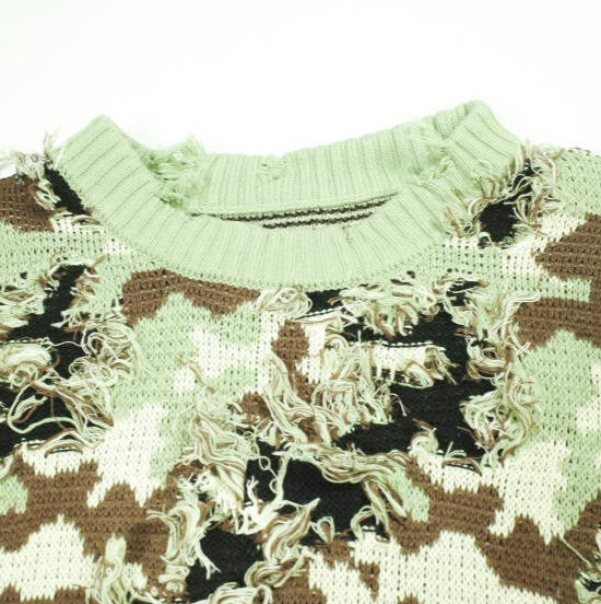 ダンケシェーン CAMO KNIT CREWNECK ニット