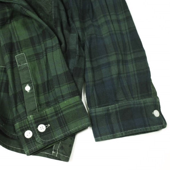 キスニューヨークシティ Patchwork Berkeley Buttondown Shirt コットンシャツ