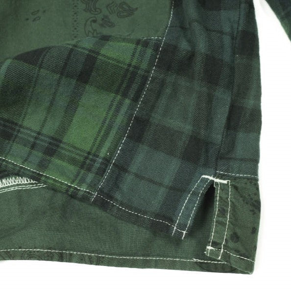 キスニューヨークシティ Patchwork Berkeley Buttondown Shirt コットンシャツ
