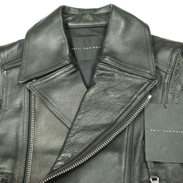 レイジハリモト カウハイドダブルライダースレザーベスト