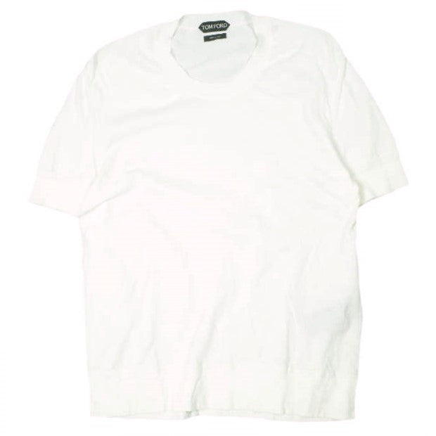 トムフォード クルーネックコットンニットTシャツ