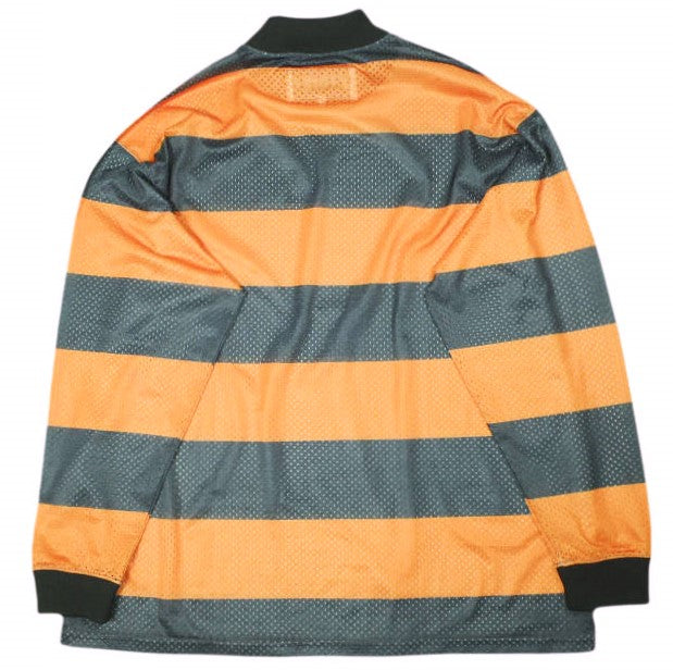 紫電 L S Mock Neck Tee Stripe Mesh ロングスリーブTシャツ