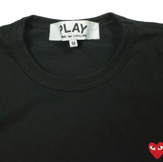 プレイコムデギャルソン L S TEE RED HEART コットン長袖Tシャツ
