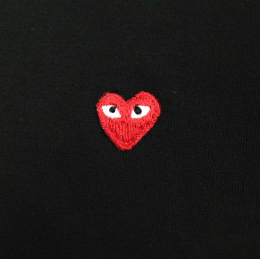 プレイコムデギャルソン L S TEE RED HEART コットン長袖Tシャツ