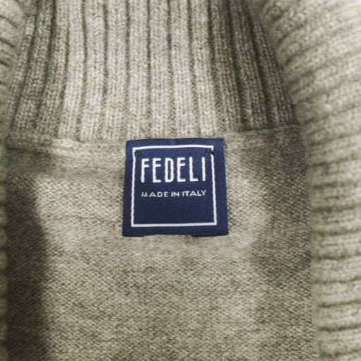 フェデーリ CARD. TWILL ML. カシミヤカーディガン