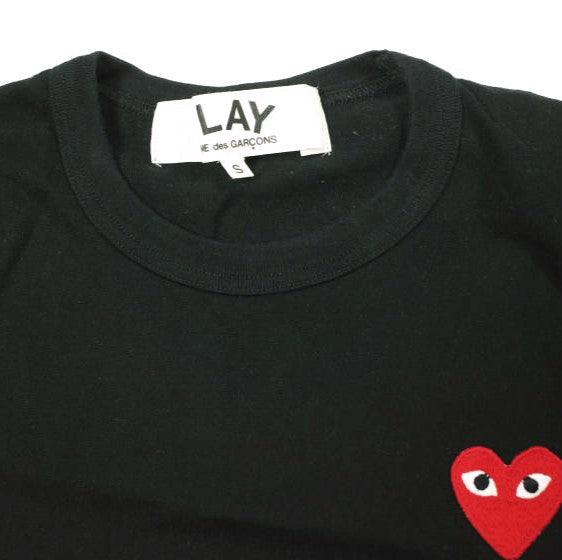 プレイコムデギャルソン L S TEE RED HEART コットンロングスリーブTシャツ