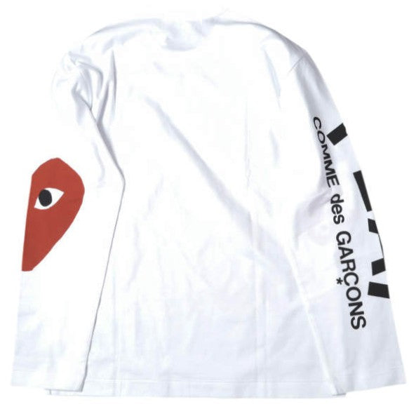 プレイコムデギャルソン ビッグハート コットン長袖Tシャツ