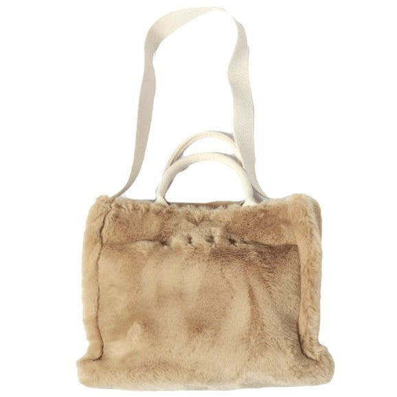 マルニ FAUX FUR BASKET SHOPPER フェイクファー ハンドバッグ