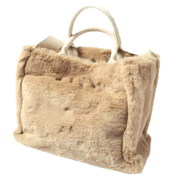 マルニ FAUX FUR BASKET SHOPPER フェイクファー ハンドバッグ