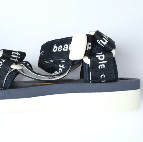 ビューティフルピープル×スイコック logo belt ラバーサンダル