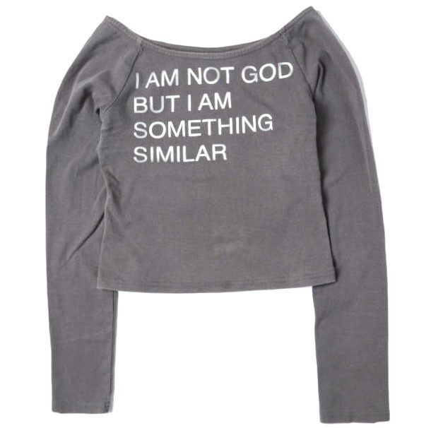 プレイング Not God Top コットン長袖Tシャツ