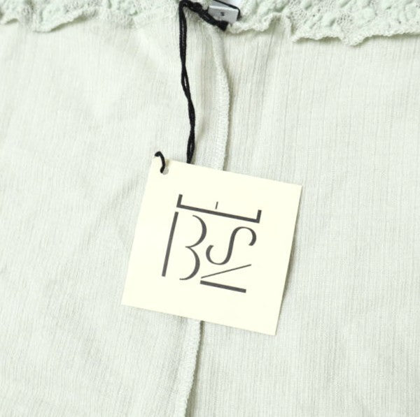 ベースレンジ NEHRU LONG SLEEVE TEE Organic Cotton Lace Fine Wool トップス