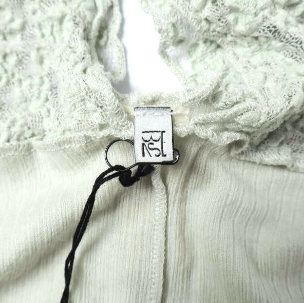 ベースレンジ NEHRU LONG SLEEVE TEE Organic Cotton Lace Fine Wool トップス