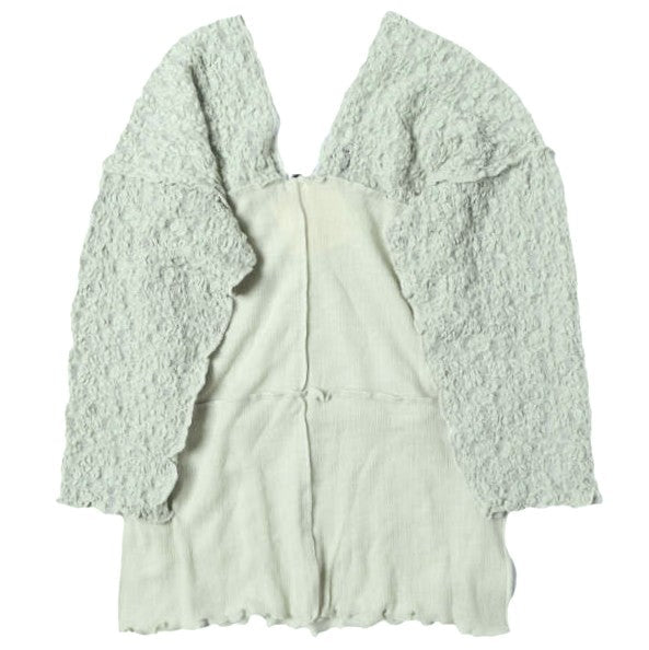 ベースレンジ NEHRU LONG SLEEVE TEE Organic Cotton Lace Fine Wool トップス