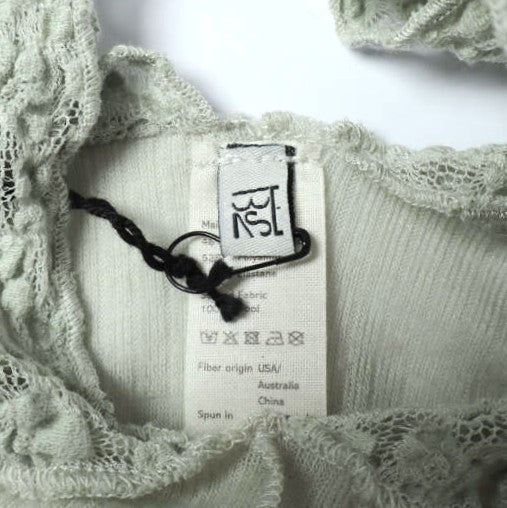 ベースレンジ NEHRU TANK Organic Cotton Lace Fine Wool タンクトップ