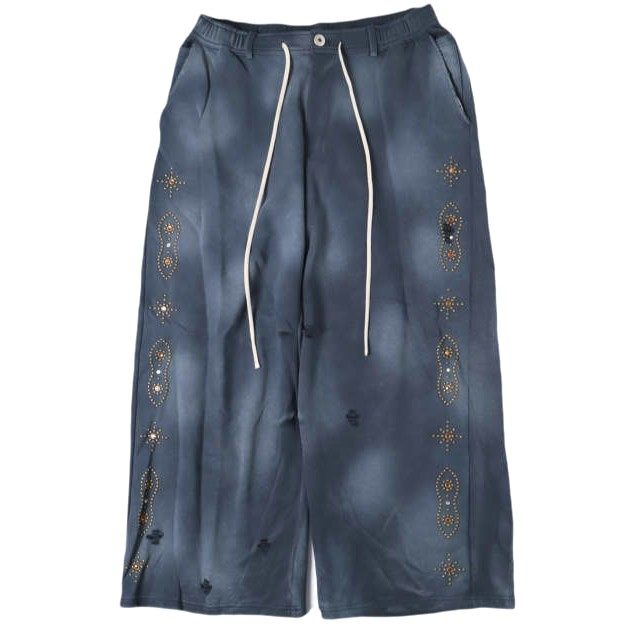 ダンケシェーン STUDS SWEAT BAGGY PANTS コットンパンツ