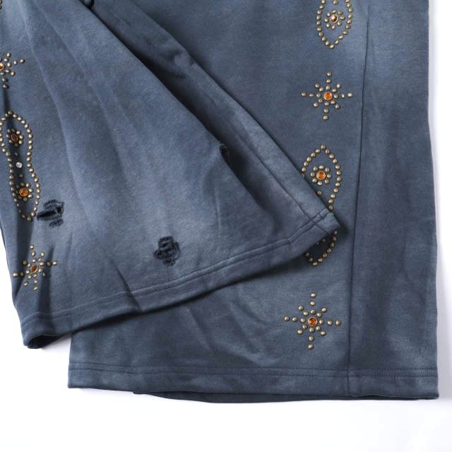 ダンケシェーン STUDS SWEAT BAGGY PANTS コットンパンツ