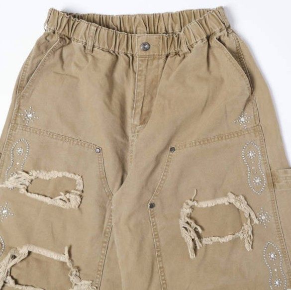 ダンケシェーン STUDS W-KNEE DUCK SHORTS コットンショーツ