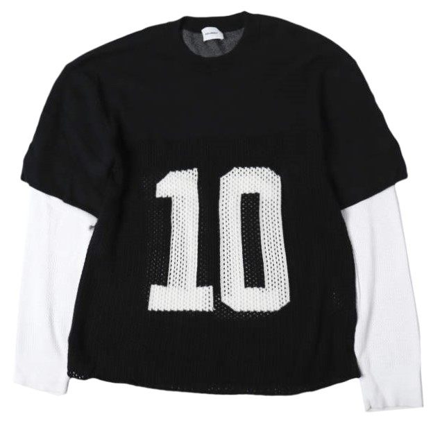 アスクユアセルフ Knit Mesh Long Sleeve Jersey ニットトップス