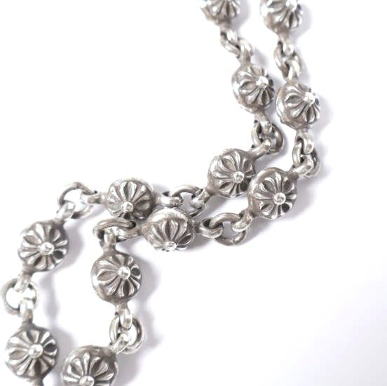 クロムハーツ FILIGREE CROSS XSM #1 クロスボールチェーン ネックレス シルバー