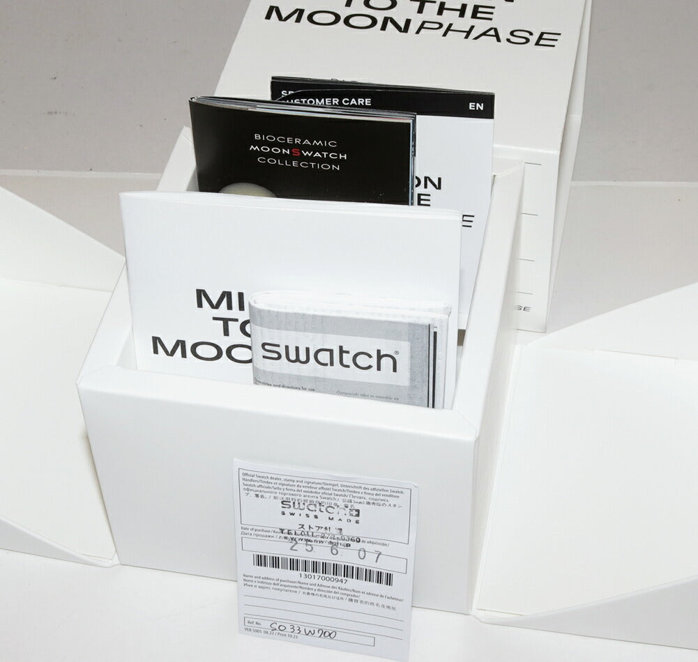 オメガxスウォッチ スピードマスター ムーンスウォッチ ミッショントゥザムーンフェイズ バイオセラミック 腕時計