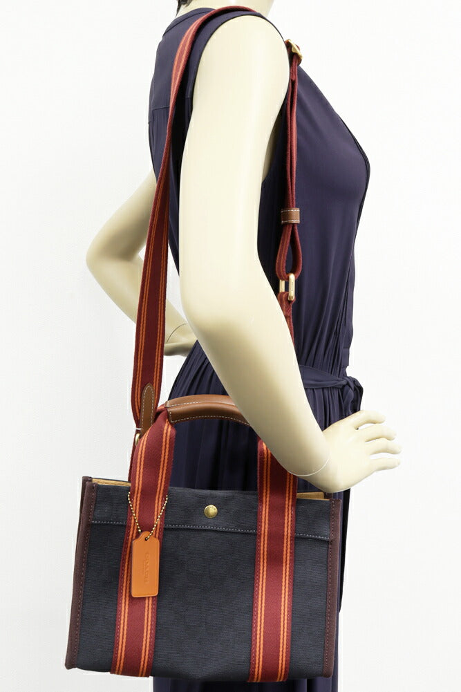 コーチ スピン トート27 シグネチャージャカード 2wayバッグ