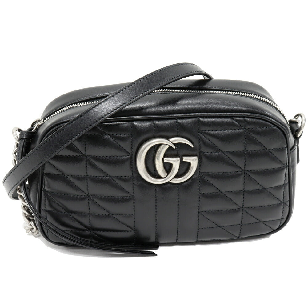 グッチ GGマーモント カーフ チェーンショルダーバッグ