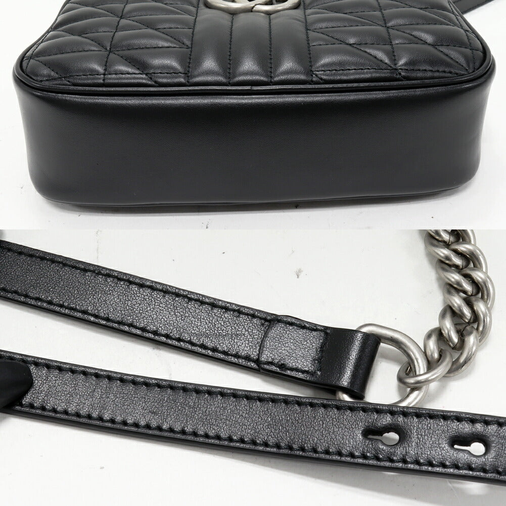 グッチ GGマーモント カーフ チェーンショルダーバッグ