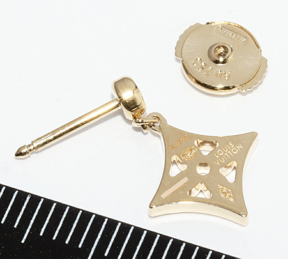 ルイヴィトン モノグラムイディール Au750 ダイヤピアス 片耳用