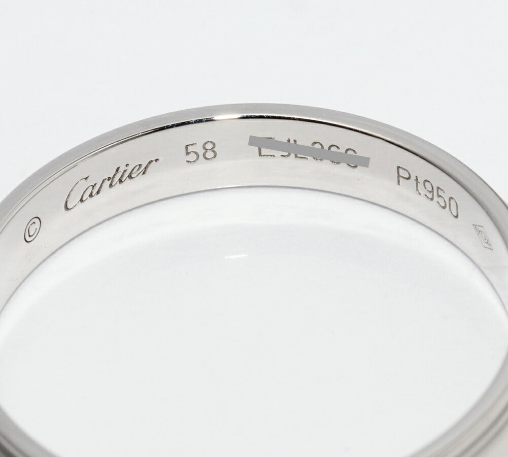 カルティエ ダムール Pt950 ウェディングリング 17号