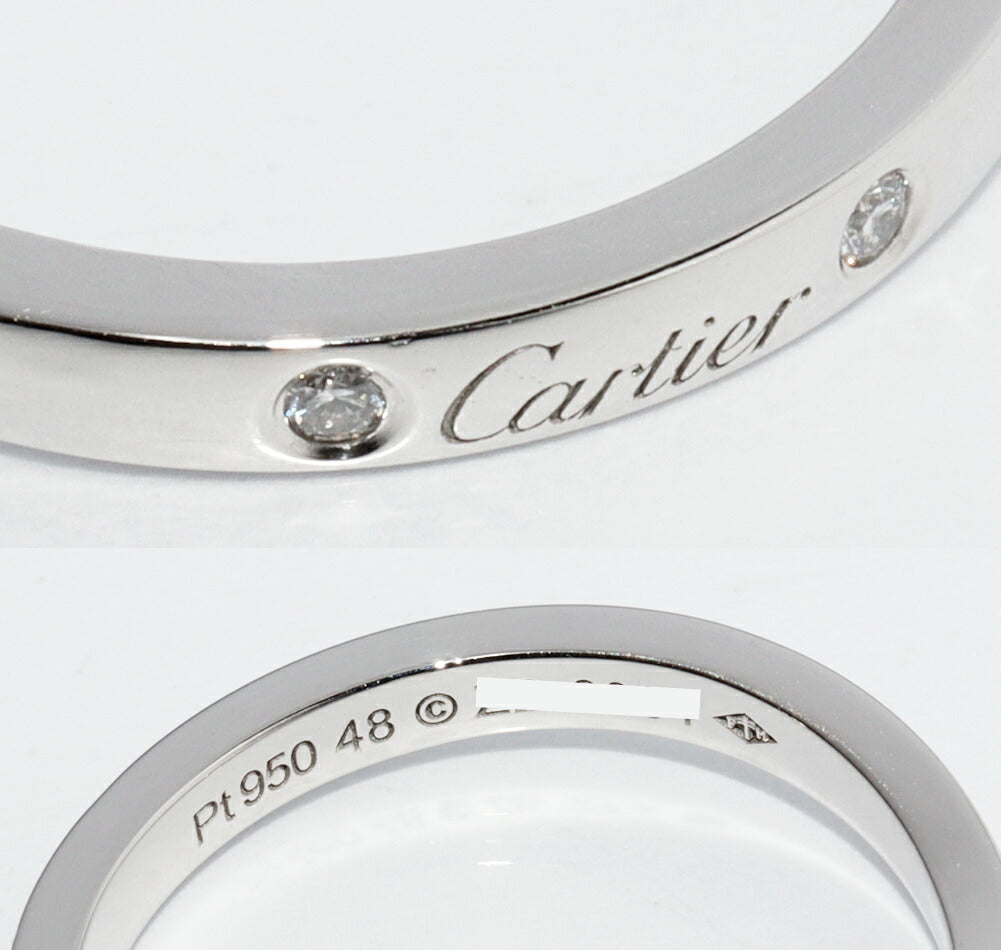 カルティエ バレリーナ Pt950 ダイヤ リング 48号
