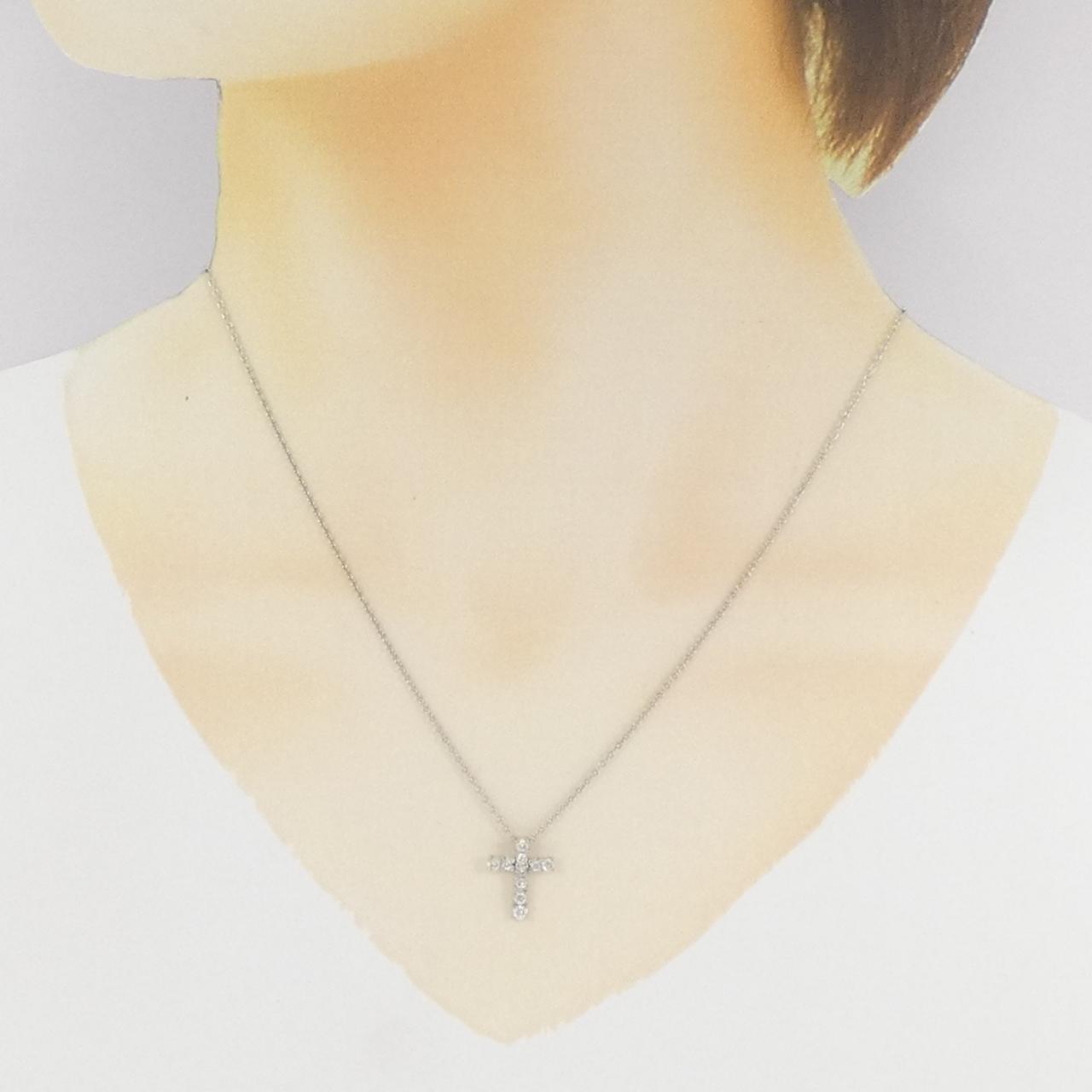 プラチナ クロス ダイヤモンド ネックレス