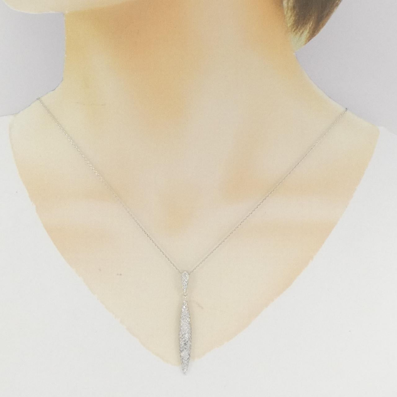 K18WGダイヤモンドネックレス