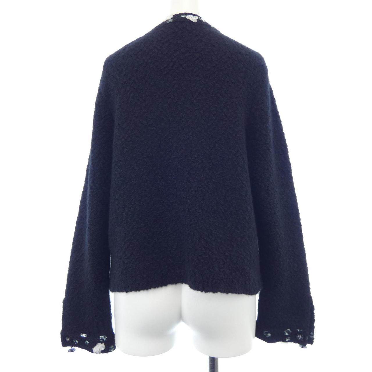 シャネル カシミヤノーカラージャケット