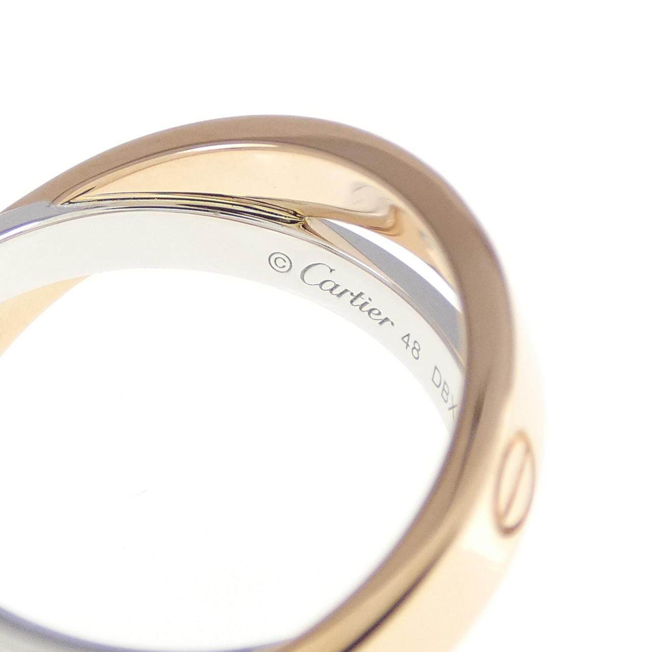 カルティエ ビーラブリング 18Kゴールド ダイヤモンドリング 8号