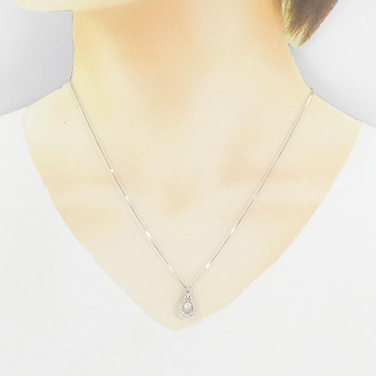 K18WG ダイヤモンド ネックレス