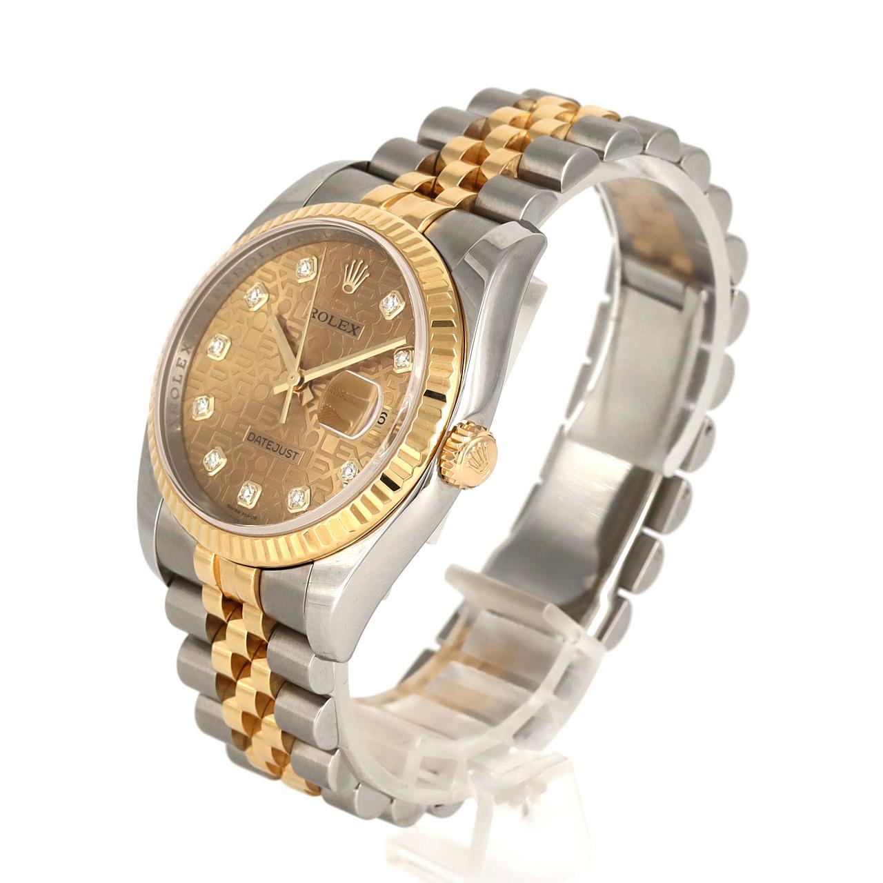 ロレックス デイトジャスト ステンレス x イエローゴールド