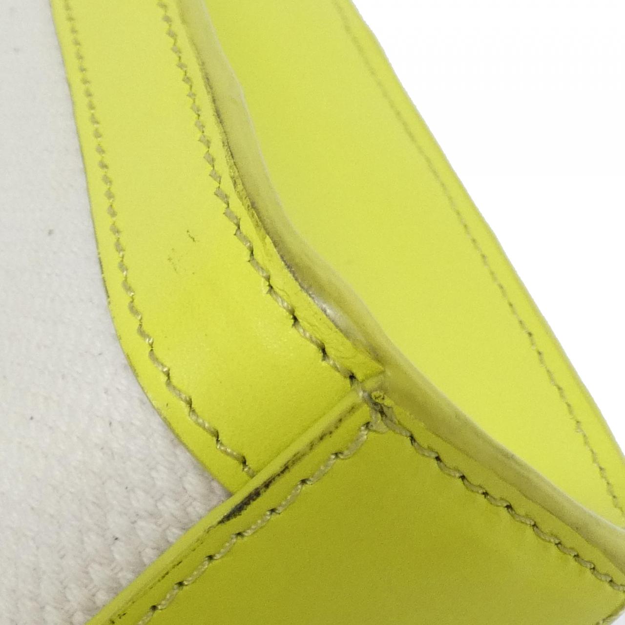 セリーヌ ミニ バーティカル カバ コットンキャンバス カーフ ショルダーバッグ