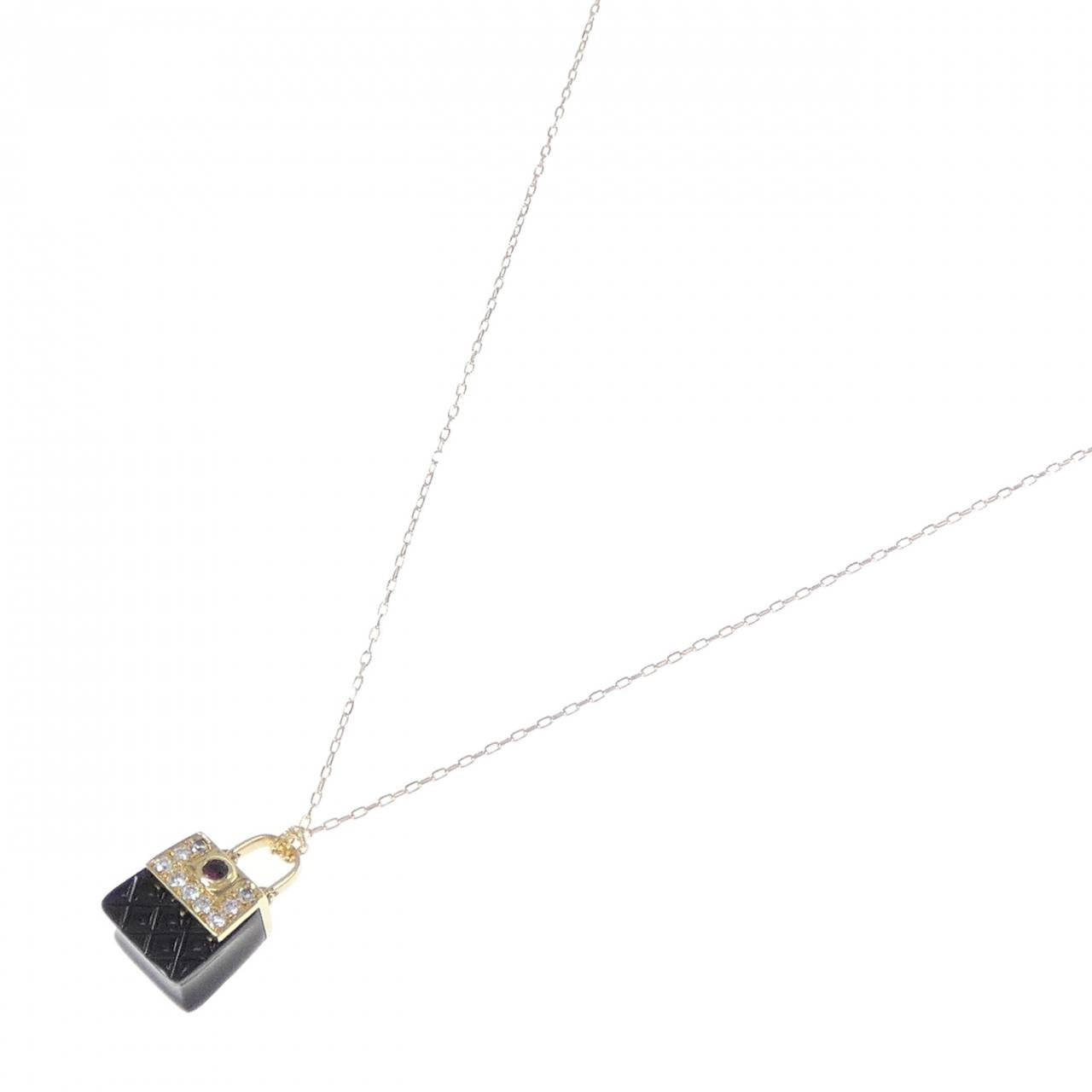 Au750 ルビー ダイヤモンド ネックレス
