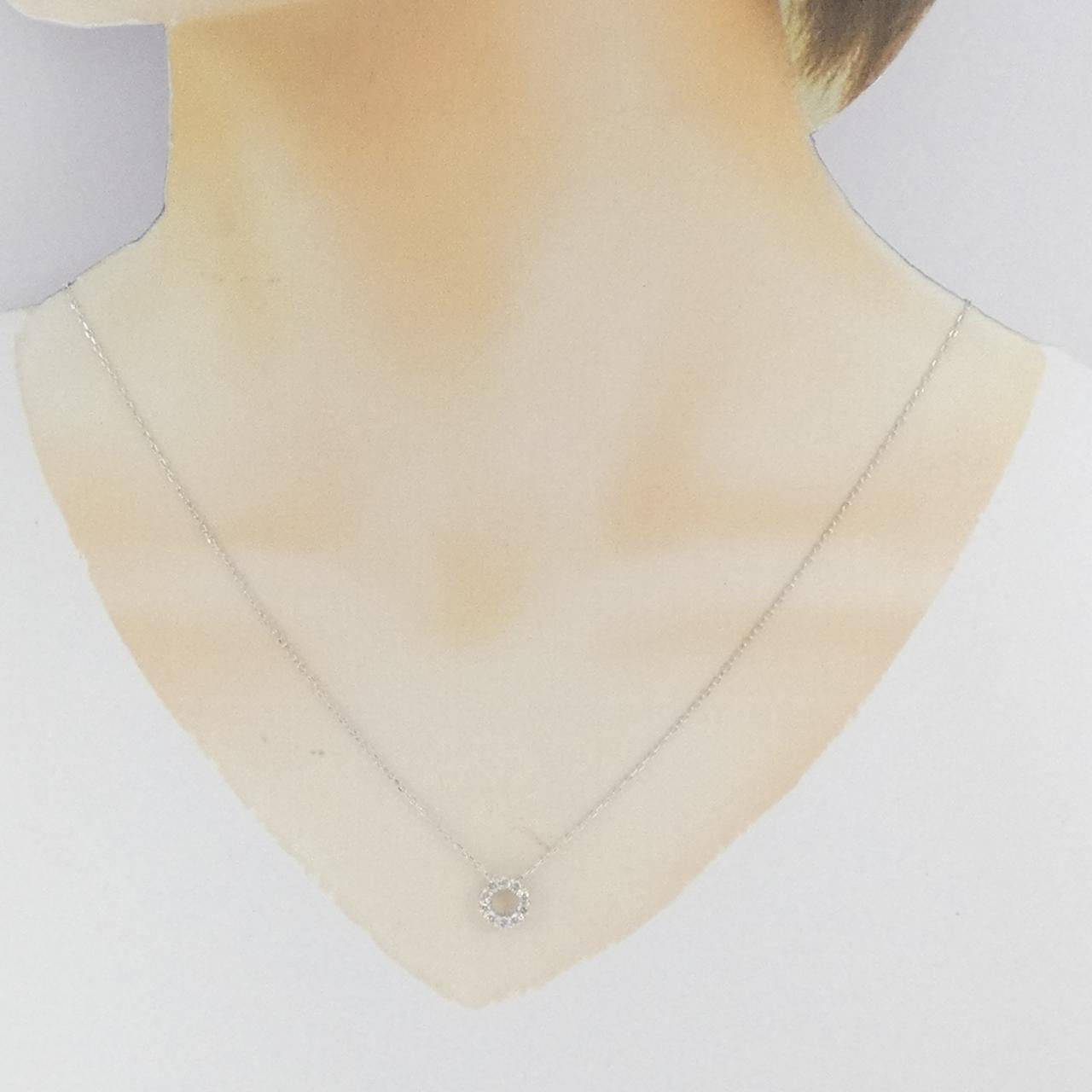Au750 ホワイト ゴールド ダイヤモンド ネックレス